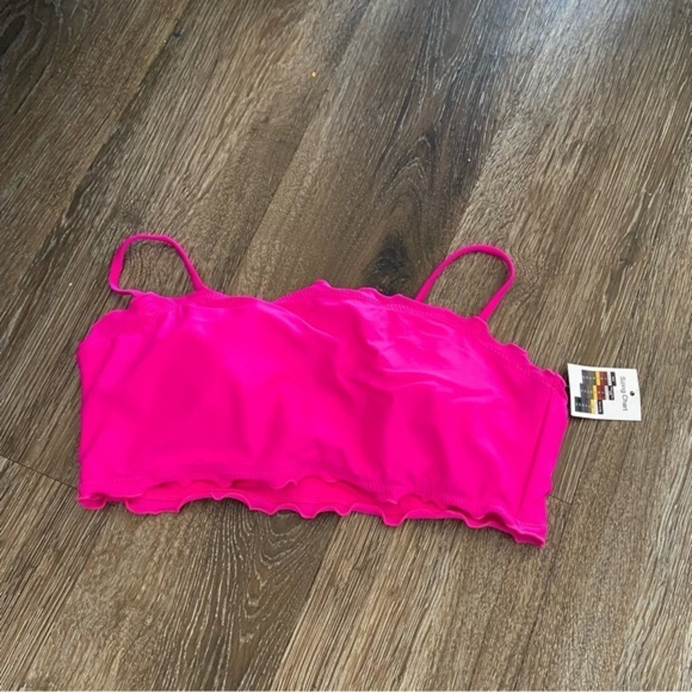 No Boundaries Swim Suit Top Pink‎ Size L 11-13 Junior New With Tags